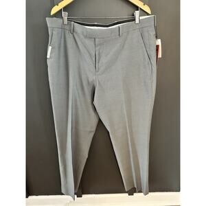 Perry Ellis Dress Pants Mens 38x30 Slim Grey Luxury Performance Non Iron Stretch